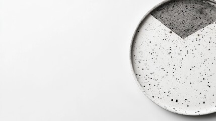 Poster - Modern Ceramic Plate with Unique Geometric Design and Speckles