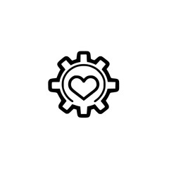 Poster - Vector Gear with Heart Element Depicting Caring Engineering and Innovative System Concept