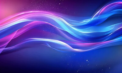 Poster - 
Abstract digital background with blue and purple colors, a futuristic world map, and a global network connection technology concept. Glowing lines in the shape