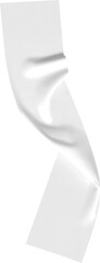 Leinwandbilder - An abstract, flowing white fabric artwork against a transparent background, ideal for textures or minimalistic designs with subtle organic shapes.
