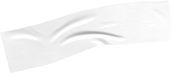 Leinwandbilder - A rippled white paper banner on a transparent backdrop provides a dynamic element for graphic designs and layering effects, transparent background