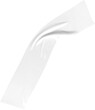 © Resource Boy - A single strip of white glossy tape curves against a transparent background, suitable for graphic designs, banners, and creative projects.