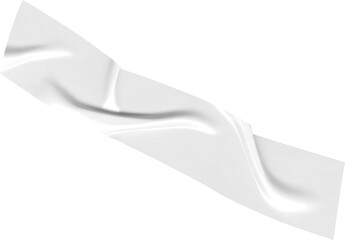 Poster - A glossy white paper ribbon or tape element curves diagonally across the transparent background with a gentle, subtle, elegant flow.