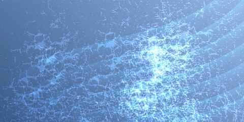 Aufkleber - Abstract blue water texture background with glowing ripple effect and digital wave patterns, ideal for tech, nature, and futuristic themes.