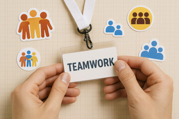 Poster - Collaboration and drive progress as individuals combine efforts to achieve shared business goals through effective teamwork