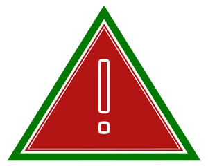 Poster - Warning sign with exclamation point triangle design isolated and ready for any project