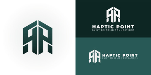 Poster - Sleek and modern HP emblem for a construction company, embodying strength, precision, and excellence in building. Its geometric lines evoke structural integrity and innovation.