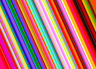 Fototapete - Vibrant diagonal stripes in a rainbow of colors create a dynamic and energetic abstract background pattern