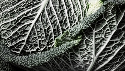 black and white photo of savoy cabbage background