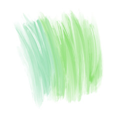 Poster - Vibrant green and teal brushstroke texture abstract art with a gradient effect on a black background