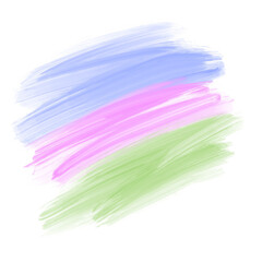 Poster - Abstract Colorful Brush Strokes on a Dark Background