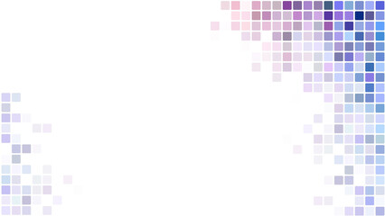 Leinwandbilder - Abstract mosaic of rounded squares in pastel shades of pink and blue