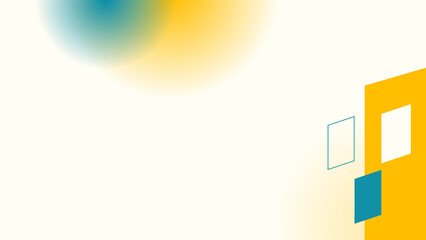 Leinwandbilder - Abstract geometric background with soft gradients and bright yellow and teal accents