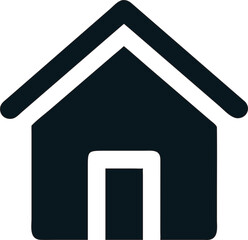 Fototapete - Website menu home icon silhouette vector. Clean design for modern interfaces.