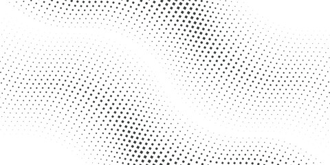 Poster - Abstract stipple particle flow wallpaper. Curved dashed gradient element for poser, banner, presentation, booklet, flyer. Vector