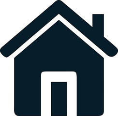 Fototapete - Bold home icon silhouette vector. High-quality flat icon for tech interfaces.

