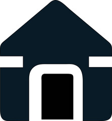 Fototapete - Home icon symbol on a blank white background web design element
