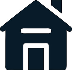 Fototapete - Home UI icon silhouette vector. Clean, scalable symbol for site navigation.