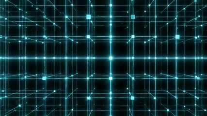 Futuristic Digital Grid Network Data Connection Abstract Background