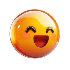 Fototapete - Playful Emoji Joyful Expression Happiness Symbol Social Media Icon Message on transparent background