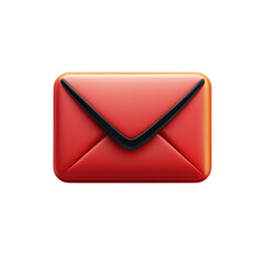 Fototapete - Red Envelope Icon Isolated Email Marketing Graphic Communication Concept on transparent background
