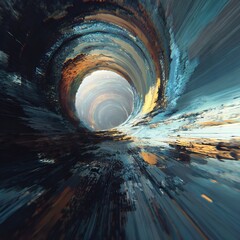 Aufkleber - Abstract vortex with swirling textures creates a mesmerizing and surreal landscape experience