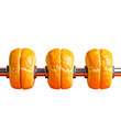 © Bolangmania - Orange baked goods on metal skewer