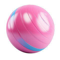 Poster - Pink Sphere with Blue Accents Abstract Design Decorative Element Modern on transparent background