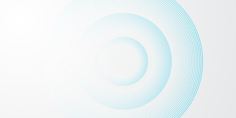 Leinwandbilder - White and blue abstract background with geometric circle shapes. abstract geometric background Vector, illustration. modern circle background minimal corporate business presentation, banner design.	
