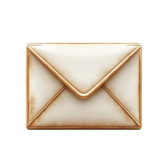 Poster - Elegant Email Icon Golden Envelope Design Communication Graphic on transparent background