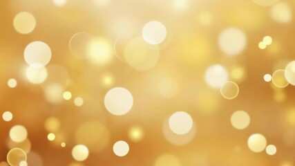 Poster - Soft Glowing Bokeh Lights on Warm Gold Background for Elegant Design and Creative Projects