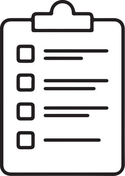 A vector clipboard icon with a check mark, perfect for a web design business interface or login form element
