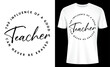 © DesignsBe - The Influence Of A Good Teacher Can Never Be Erased Teacher Appreciation T-shirt Design