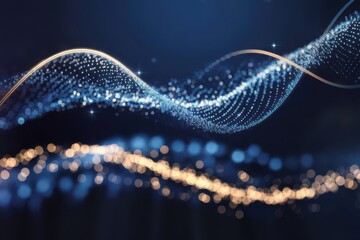 Leinwandbilder - Abstract digital flow, network concept, data stream, futuristic background