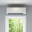 © Tsalsa - Modern Air Conditioner Unit in a Room with a Forest View