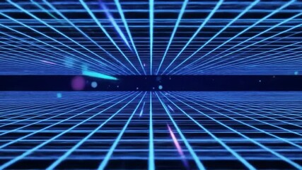Abstract Digital Futuristic Technology Background with Glowing Lines