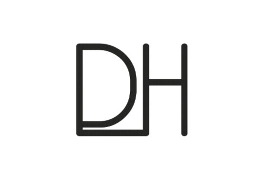 DH Monogram: Minimalist Logo Design Element