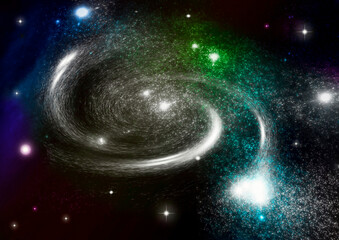Wall Mural - galaxy in a free space.