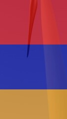 Poster - Animation of flag of armenia over wind turbine