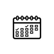 © Khaula_Annasya - Calendar with check marks isolated on black background