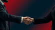 © Artistic Creatives - Close-up of two businessmen shaking hands on dark background. Business concept