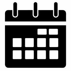 Poster - Simple black silhouette of a calendar icon with the number 31 displayed