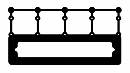 Poster - Black hanging sign with four point suspension system