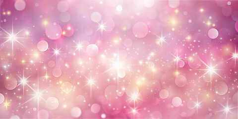 Poster - This vibrant background showcases a mix of soft pink and white lights with a bokeh effect, creating a festive atmosphere ideal for celebrations, invitations, or artistic designs