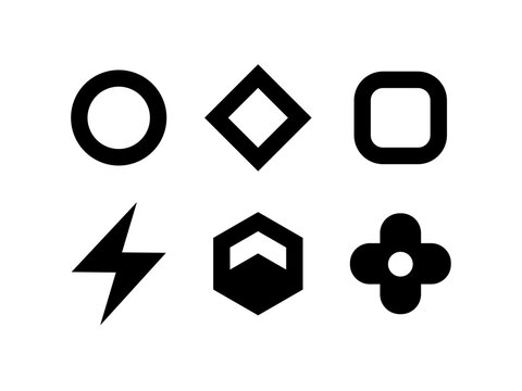 Set of black and white vector icons for web design featuring various communication and business symbols