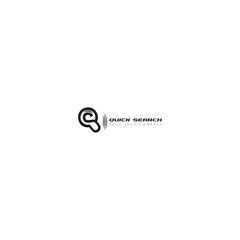Poster - quick search logo and QS letter logo design