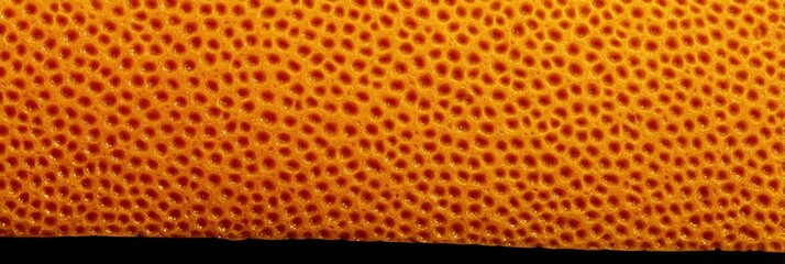 Poster - Close-up View of Orange Peel Texture Showcasing Intricate Patterns and Vibrant Color From Macro Lens Perspective During Daylight