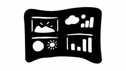 Aufkleber - Weather and data dashboard interface illustration