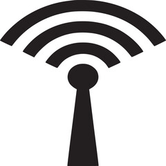 Poster - Wifi signal icon vector illustration for wireless internet connection and network access point design concept