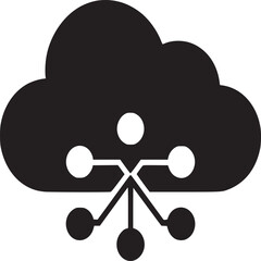 Poster - Cloud computing network technology services and solutions for digital transformation strategy icon